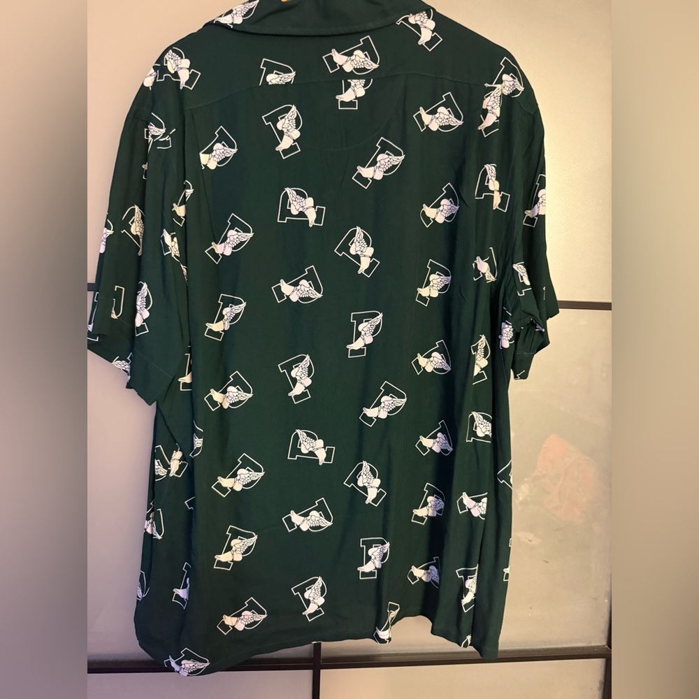 NWT Polo Ralph Lauren Men's XL Green P-Wing Camp Collar Shirt - Picture 2 of 5